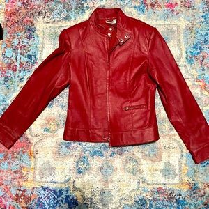 Vintage red leather jacket by Newport News
